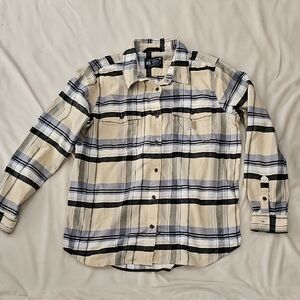 Carhartt Relaxed Fit Plaid Shirt - Cream and Black